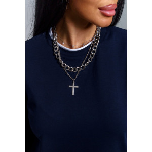 Лонгслив женский "Рига" кулирка (р-ры: 44-54) синий