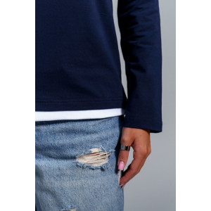 Лонгслив женский "Рига" кулирка (р-ры: 44-54) синий