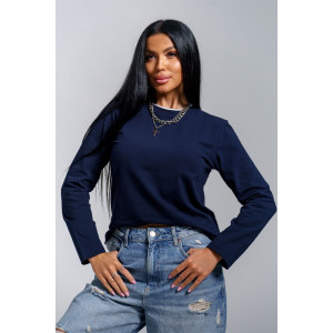 Лонгслив женский "Рига" кулирка (р-ры: 44-54) синий