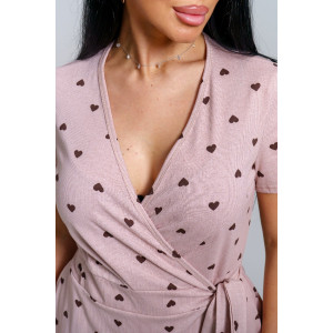 Халат женский "Рози" кулирка (р-ры: 44-54) шоколад