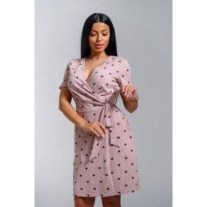 Халат женский "Рози" кулирка (р-ры: 44-54) шоколад