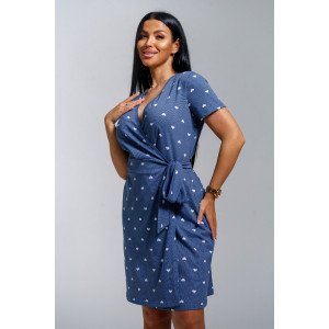 Халат женский "Рози" кулирка (р-ры: 44-54) джинс