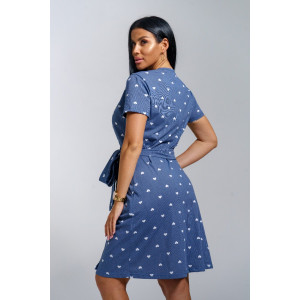 Халат женский "Рози" кулирка (р-ры: 44-54) джинс