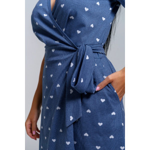 Халат женский "Рози" кулирка (р-ры: 44-54) джинс