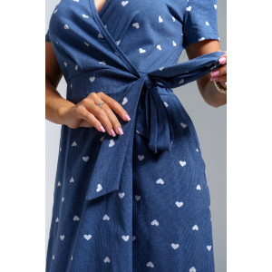 Халат женский "Рози" кулирка (р-ры: 44-54) джинс