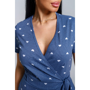 Халат женский "Рози" кулирка (р-ры: 44-54) джинс