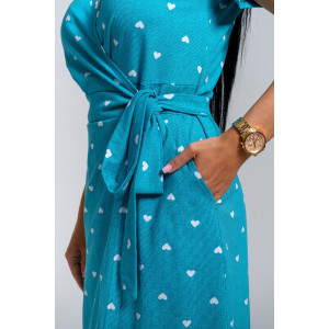 Халат женский "Рози" кулирка (р-ры: 44-54) изумруд Халат женский "Рози" кулирка (р-ры: 44-54) изумруд