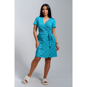 Халат женский "Рози" кулирка (р-ры: 44-54) изумруд Халат женский "Рози" кулирка (р-ры: 44-54) изумруд