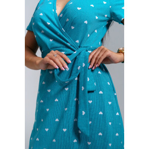 Халат женский "Рози" кулирка (р-ры: 44-54) изумруд Халат женский "Рози" кулирка (р-ры: 44-54) изумруд