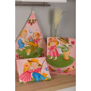 Набор кухонный из 3-х полотенец вафельное полотно "Весеннее настроение"