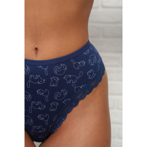 Трусы женские №64915 бамбук (р-ры: 48-52) синий Трусы женские №64915 бамбук (р-ры: 48-52) синий