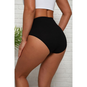 Трусы женские №64912 хлопок стрейч (р-ры: 50-54) черный