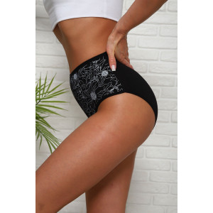 Трусы женские №64912 хлопок стрейч (р-ры: 50-54) черный