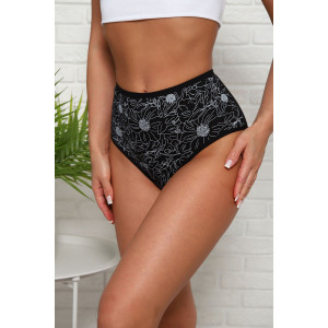 Трусы женские №64912 хлопок стрейч (р-ры: 50-54) черный