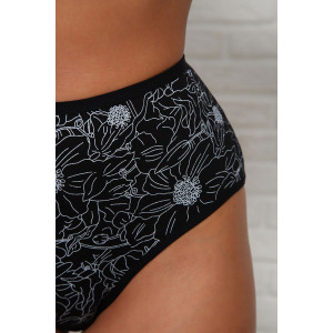 Трусы женские №64912 хлопок стрейч (р-ры: 50-54) черный