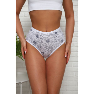 Трусы женские №64912 хлопок стрейч (р-ры: 50-54) белый