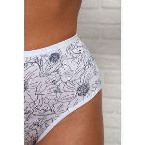 Трусы женские №64912 хлопок стрейч (р-ры: 50-54) белый