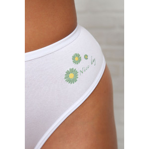 Трусы женские №64911 хлопок стрейч (р-ры: 46-50) белый