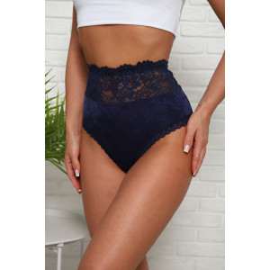 Трусы женские №64909 хлопок стрейч (р-ры: 50-54) синий