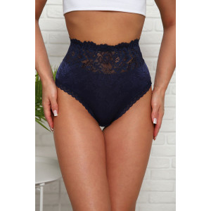Трусы женские №64909 хлопок стрейч (р-ры: 50-54) синий
