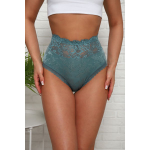 Трусы женские №64909 хлопок стрейч (р-ры: 50-54) зеленый