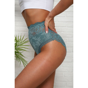 Трусы женские №64909 хлопок стрейч (р-ры: 50-54) зеленый