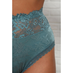 Трусы женские №64909 хлопок стрейч (р-ры: 50-54) зеленый