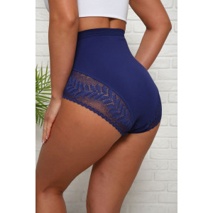 Трусы женские №64907 хлопок стрейч (р-ры: 60-64) синий