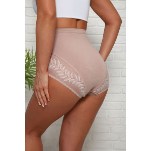 Трусы женские №64907 хлопок стрейч (р-ры: 60-64) бежевый