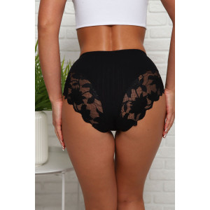 Трусы женские №64905 хлопок стрейч (р-ры: 46-50) черный