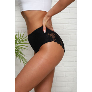 Трусы женские №64905 хлопок стрейч (р-ры: 46-50) черный