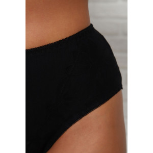 Трусы женские №64905 хлопок стрейч (р-ры: 46-50) черный