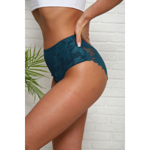 Трусы женские №64905 хлопок стрейч (р-ры: 46-50) изумруд