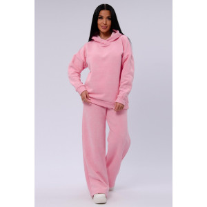 Костюм двойка женский "Винтаж" футер 3-х нитка с начесом (р-ры: 42-52) розовый