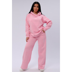 Костюм двойка женский "Винтаж" футер 3-х нитка с начесом (р-ры: 42-52) розовый