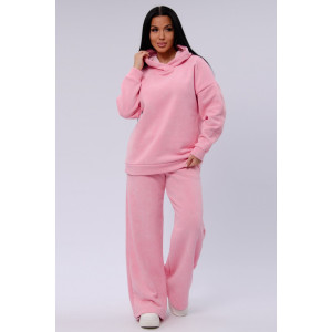 Костюм двойка женский "Винтаж" футер 3-х нитка с начесом (р-ры: 42-52) розовый