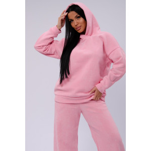 Костюм двойка женский "Винтаж" футер 3-х нитка с начесом (р-ры: 42-52) розовый