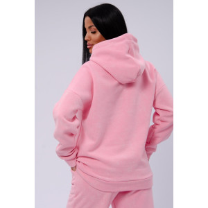 Костюм двойка женский "Винтаж" футер 3-х нитка с начесом (р-ры: 42-52) розовый