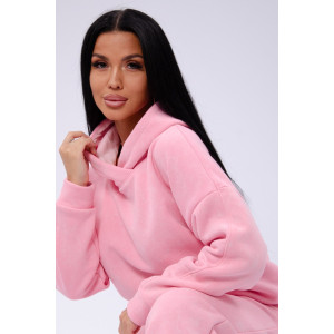 Костюм двойка женский "Винтаж" футер 3-х нитка с начесом (р-ры: 42-52) розовый