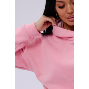 Костюм двойка женский "Винтаж" футер 3-х нитка с начесом (р-ры: 42-52) розовый