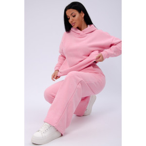 Костюм двойка женский "Винтаж" футер 3-х нитка с начесом (р-ры: 42-52) розовый