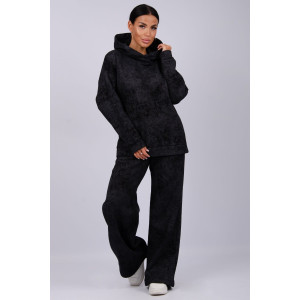 Костюм двойка женский "Винтаж" футер 3-х нитка с начесом (р-ры: 42-52) черный