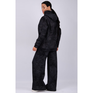 Костюм двойка женский "Винтаж" футер 3-х нитка с начесом (р-ры: 42-52) черный