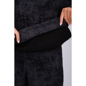 Костюм двойка женский "Винтаж" футер 3-х нитка с начесом (р-ры: 42-52) черный