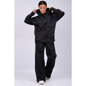 Костюм двойка женский "Винтаж" футер 3-х нитка с начесом (р-ры: 42-52) черный