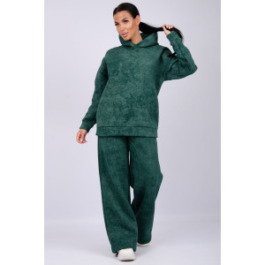Костюм двойка женский "Винтаж" футер 3-х нитка с начесом (р-ры: 42-52) зеленый