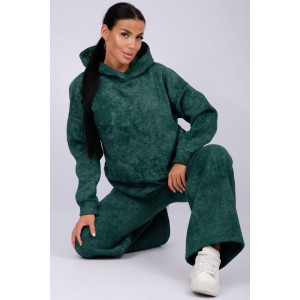 Костюм двойка женский "Винтаж" футер 3-х нитка с начесом (р-ры: 42-52) зеленый