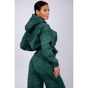 Костюм двойка женский "Винтаж" футер 3-х нитка с начесом (р-ры: 42-52) зеленый