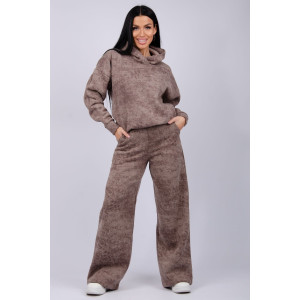 Костюм двойка женский "Винтаж" футер 3-х нитка с начесом (р-ры: 42-52) коричневый Костюм двойка женский "Винтаж" футер 3-х нитка с начесом (р-ры: 42-52) коричневый