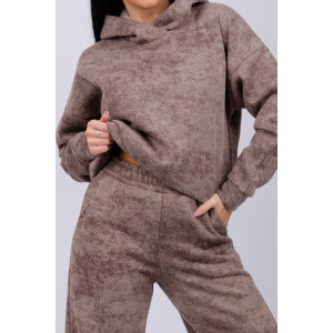 Костюм двойка женский "Винтаж" футер 3-х нитка с начесом (р-ры: 42-52) коричневый Костюм двойка женский "Винтаж" футер 3-х нитка с начесом (р-ры: 42-52) коричневый